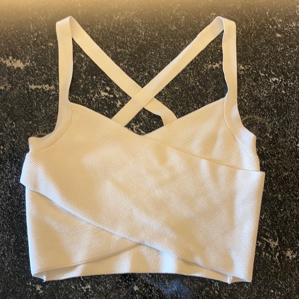 White crop top